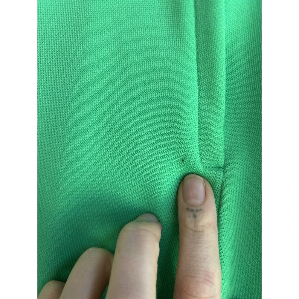 Vintage 1970s Handmade Lime Green Wide Leg Flare Pants 25 Preppy Retro Mod Disco - Picture 5 of 9